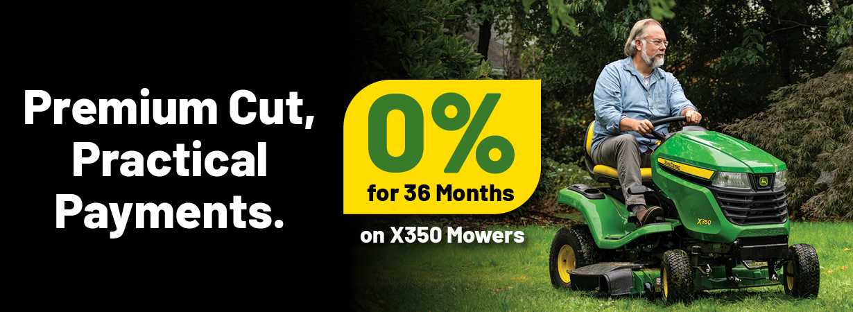 0% for 36 months on X350 Mower
